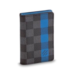 Black Grid Long Wallet