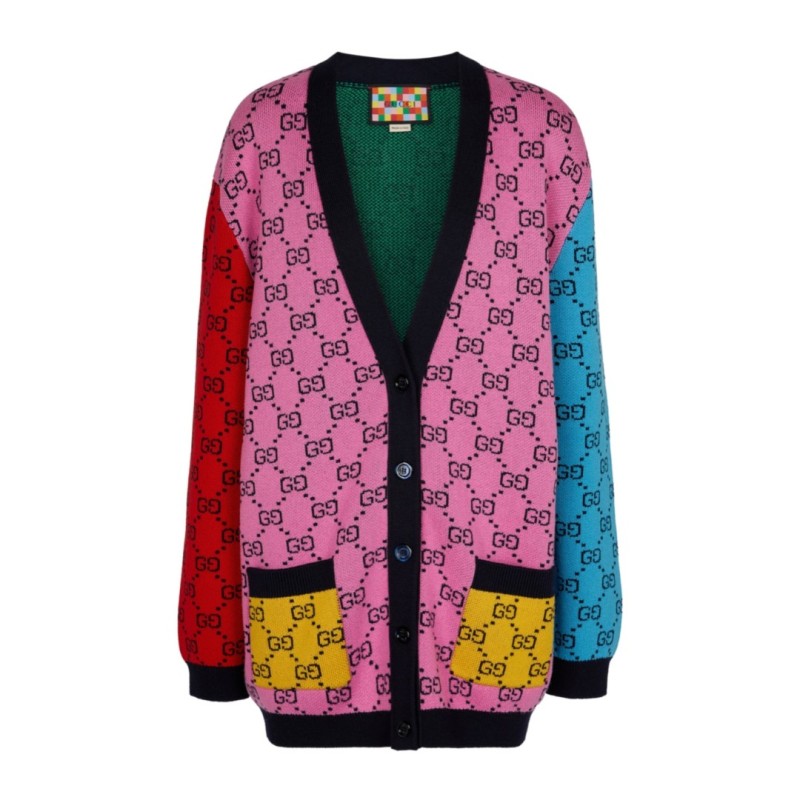 Multicolor Logo Cardigan Sweater