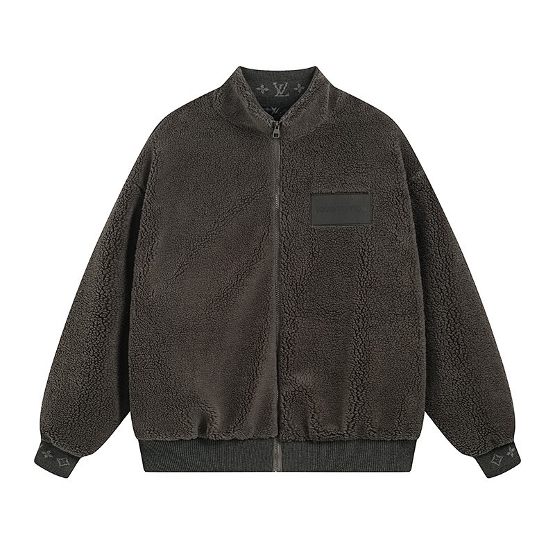 Wool Monogram Zip-Up Jacket Wool Monogram Zip-Up Jacket