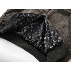 Wool Monogram Zip-Up Jacket