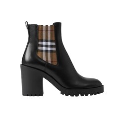 B*RBRY Checkered Panel Ankle Boots (Women’s)