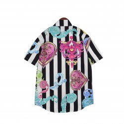 Baroque Pattern Striped Shirt