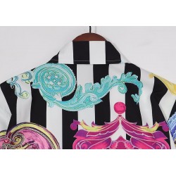 Baroque Pattern Striped Shirt