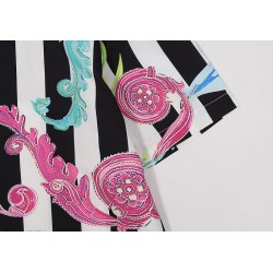 Baroque Pattern Striped Shirt