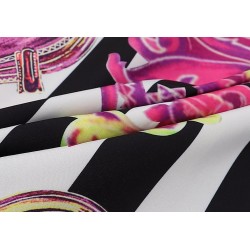 Baroque Pattern Striped Shirt