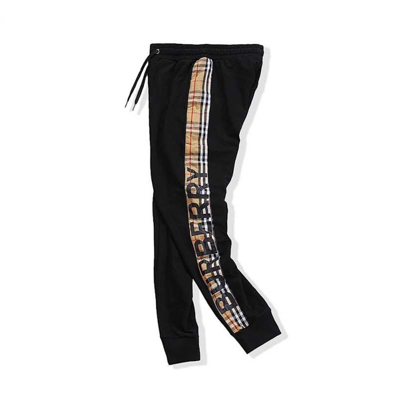 Check Band Logo Jogging Pants