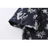 Denim Leaf Baseball Shirt