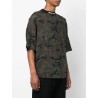 Neck Print Camo Logo T-shirt