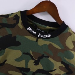 Neck Print Camo Logo T-shirt