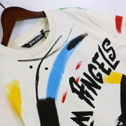 Brush Strokes Brand-Print T-shirt