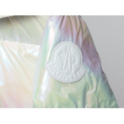 Iridescent Quilted Padded Down Puffer Jacket