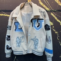 Leather Baseball Varsity Jacket