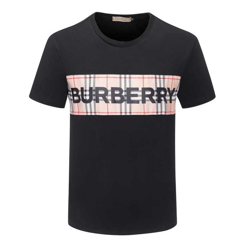 Vintage Check Stripe Front Logo T-shirt