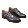 Black Leather Damier Loafers (Men's)