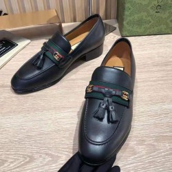 Web Ribbon Loafer With Cross GG (Men's)