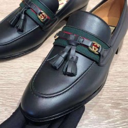 Web Ribbon Loafer With Cross GG (Men's)