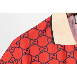 Double G Monogram Print Polo Shirt