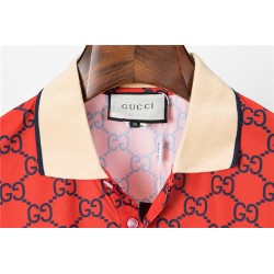 Double G Monogram Print Polo Shirt