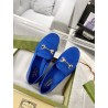 Horsebit Loafer With Crystals In Blue