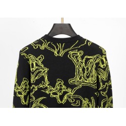 Wavy Monogram Logo Sweater