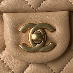 Quilted Caviar Medium Double Flap Gold Hardware