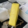 Quilted Caviar Medium Double Flap Gold Hardware
