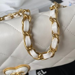 Heart Small Flap Bag Gold Hardware