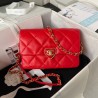 Heart Small Flap Bag Gold Hardware