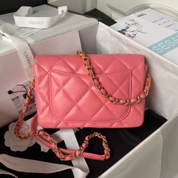 Heart Small Flap Bag Gold Hardware