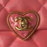 Heart Small Flap Bag Gold Hardware
