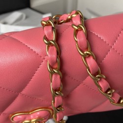 Heart Small Flap Bag Gold Hardware