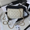 Caviar Quilted Crystal Enamel CC Wallet On Chain