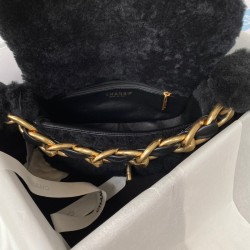 Shearling Two-Way Flap Bag