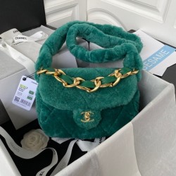 Shearling Two-Way Flap Bag