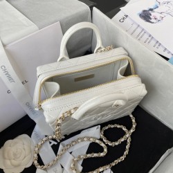 Quilted Small Studded Square Vanity Case