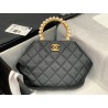 Quilted Pearl Handle Clutch Bag