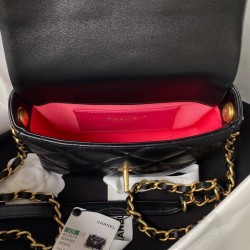 Heart Mini Flap Bag Gold Hardware