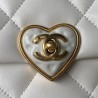 Heart Mini Flap Bag Gold Hardware