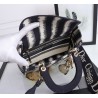Medium Lady D-Lite Bag Striped