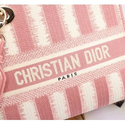 Medium Lady D-Lite Bag Striped