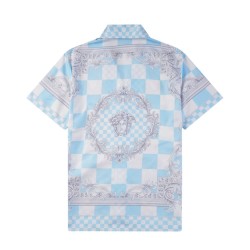 Medusa Print Checked Shirt